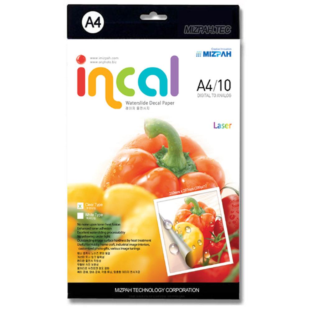 Inkjet waterslide decal paper Inkjet Clear& White Type