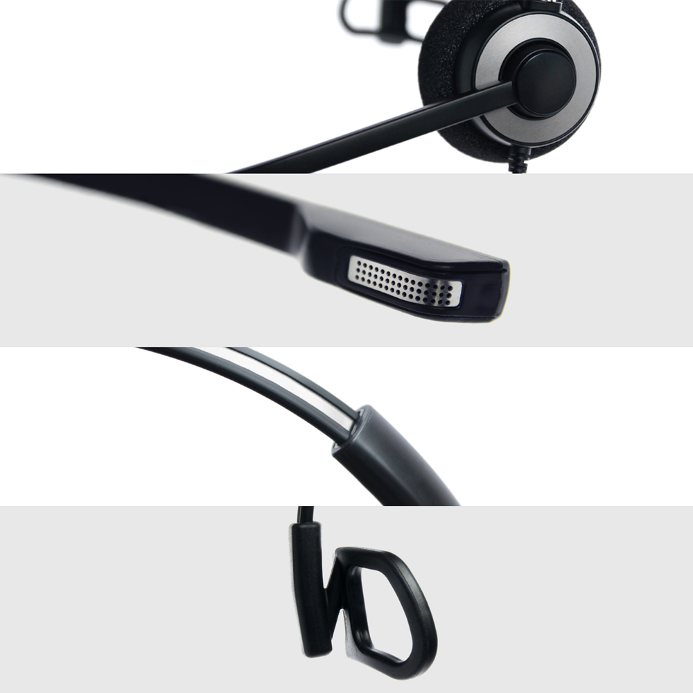 IPD IPH-160 Monaural NC Headset with 2.5mm jack for Ciso SPA, Polycom IP 320,321,330,Panasonic KX an